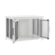 Crosley Furniture Dane Credenza Transitional Wood Dog Crate in White