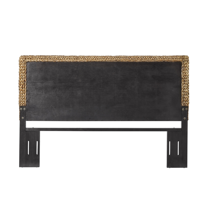 Crosley Furniture Edgewater Contemporary Wood/Rattan Queen Headboard - Sea Grass