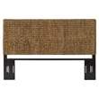 Crosley Furniture Edgewater Contemporary Wood/Rattan King Headboard in Sea Grass