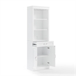Crosley Furniture Stanton 2-PC Wood/Metal Bar Cabinet Set in White (Set of 2)