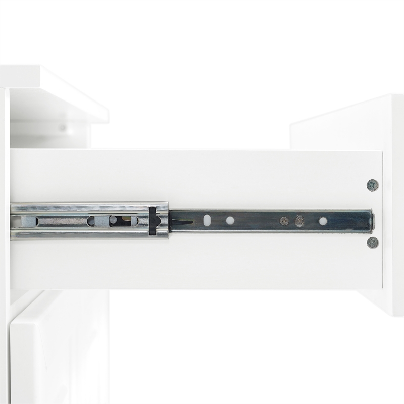 Crosley Furniture Stanton Traditional Wood/Metal Bar Cabinet in White