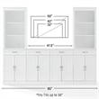 Crosley Furniture Stanton 3-Piece Wood Sideboard & Storage Bookcase Set in White