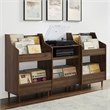Crosley Furniture Liam 3-Piece Wood Record Player Stand And Storage Set - Walnut