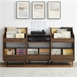 Crosley Furniture Liam 3-Piece Wood Record Player Stand And Storage Set - Walnut