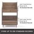 Crosley Furniture Liam 2-Piece Wood Record Player Stand And Storage Set - Walnut