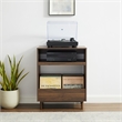 Crosley Furniture Liam Modern Wood Record Player Stand in Walnut