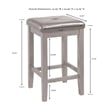 Crosley Furniture Bartlett 3-Piece Wood Kitchen Island w/ Square Stools in White