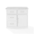 Crosley Furniture Cutler Modern MDF Wood Kitchen Island in White