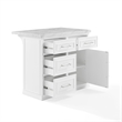Crosley Furniture Cutler Modern MDF Wood Kitchen Island in White