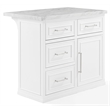 Crosley Furniture Cutler Modern MDF Wood Kitchen Island in White