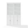 Crosley Furniture Stanton Wood Storage Bookcase Set in White (Set of 2)