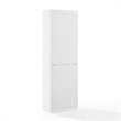 Crosley Furniture Stanton Wood Storage Bookcase Set in White (Set of 2)
