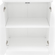 Crosley Furniture Stanton Wood Storage Bookcase Set in White (Set of 2)