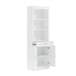 Crosley Furniture Stanton Traditional Wood/Metal Storage Bookcase in White