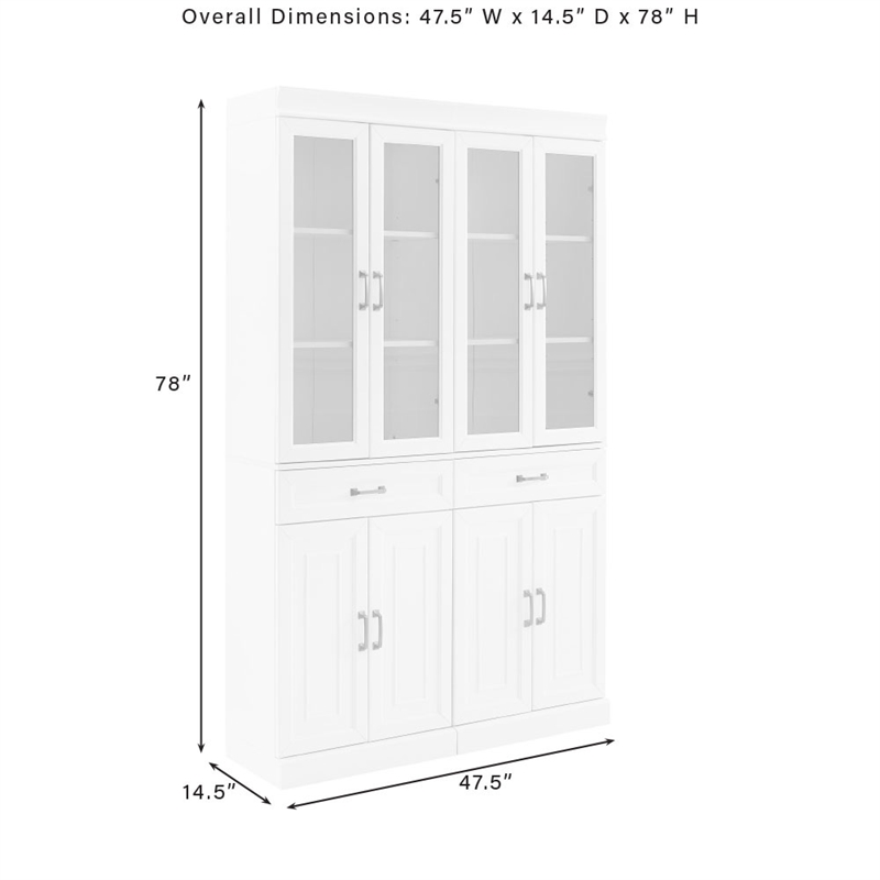 Crosley Furniture Stanton Wood Kitchen Storage Pantry Set in Coffee (Set of 2)