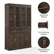 Crosley Furniture Stanton Wood Kitchen Storage Pantry Set in Coffee (Set of 2)
