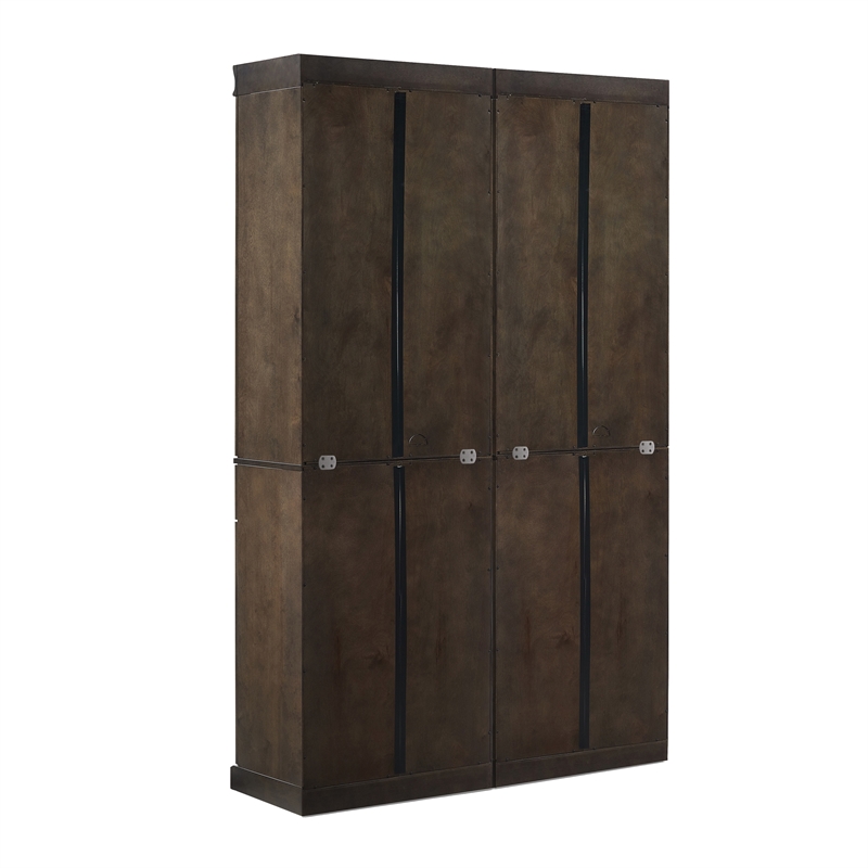 Crosley Furniture Stanton Wood Kitchen Storage Pantry Set - Coffee (Set of 2)