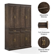 Crosley Furniture Stanton Wood Kitchen Storage Pantry Set - Coffee (Set of 2)