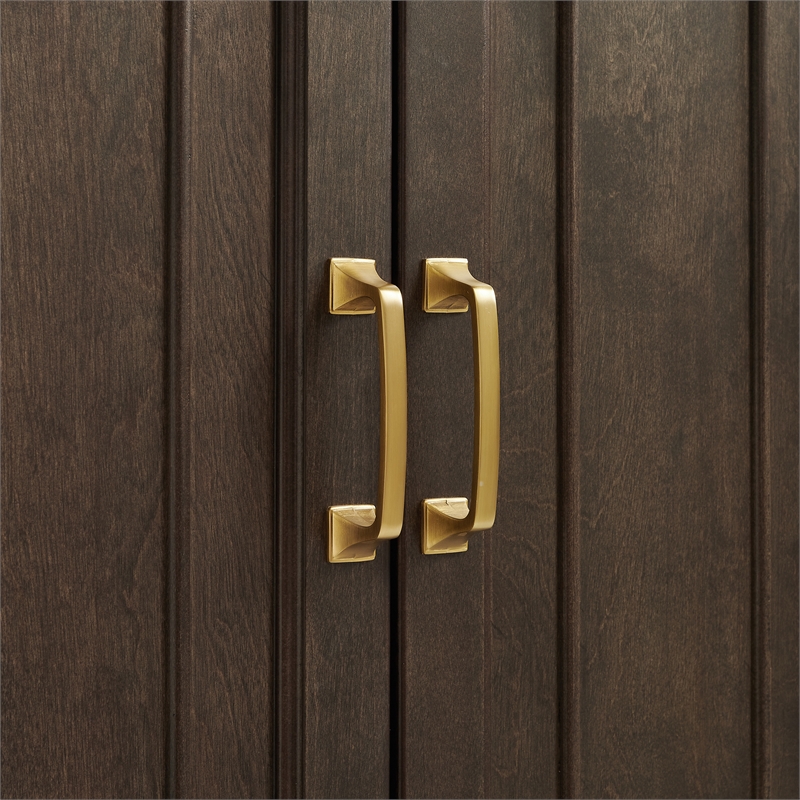 Crosley Furniture Stanton Traditional Wood Kitchen Storage Pantry in Coffee