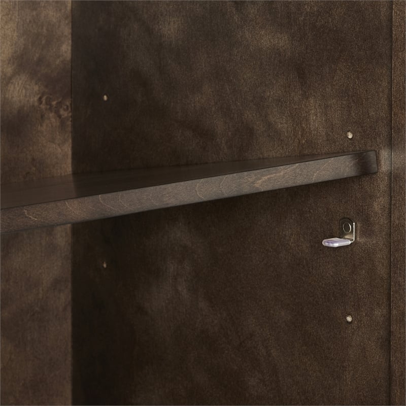 Crosley Furniture Stanton Traditional Wood Kitchen Storage Pantry in Coffee