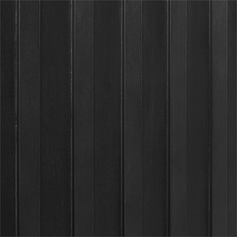 Crosley Furniture Asher Modern Particle Board Wood Sideboard in Matte Black