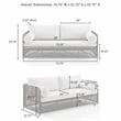 Crosley Furniture Granite Bay Fabric Outdoor Sofa in Cream White/Stone