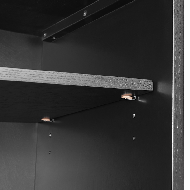 Crosley Furniture Brody Record Storage Modern Wood Sideboard in Black