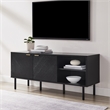 Crosley Furniture Brody Record Storage Modern Wood Sideboard in Black