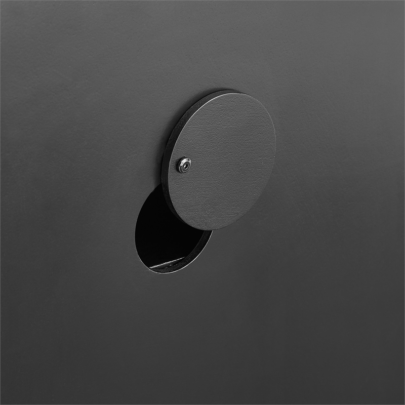 Crosley Furniture Brody Record Storage Modern Wood Sideboard in Black