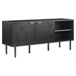 Crosley Furniture Brody Record Storage Modern Wood Sideboard in Black
