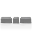 Crosley Furniture Covers 3-Piece Vinyl Outdoor Sectional Cover Set in Gray