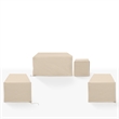 Crosley Furniture Covers 4-Piece Vinyl Outdoor Sofa Cover Set in Tan