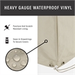 Crosley Furniture Covers 3-Piece Vinyl Outdoor Sofa Cover Set in Tan