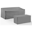 Crosley Furniture Covers 2-Piece Vinyl Outdoor Sofa Cover Set in Gray