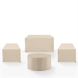 Crosley Furniture Covers 4-Piece Vinyl Outdoor Sofa Cover Set in Tan