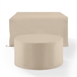 Crosley Furniture Covers 2-Piece Traditional Vinyl Outdoor Sofa Cover Set in Tan