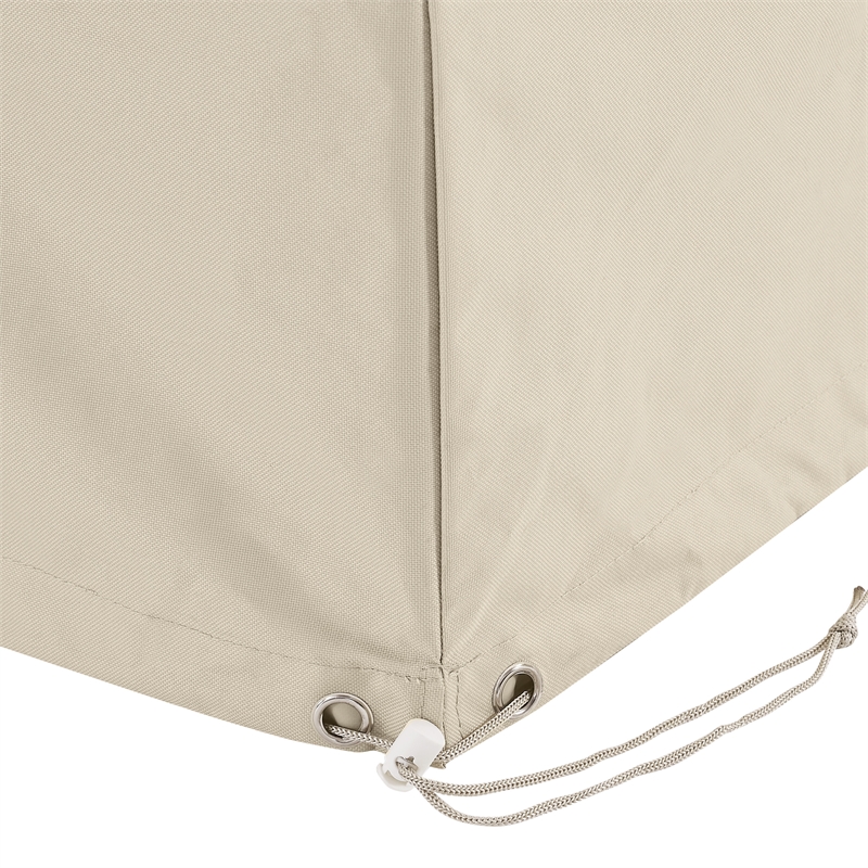 Crosley Furniture Covers 3-Piece Traditional Vinyl Outdoor Sofa Cover Set in Tan