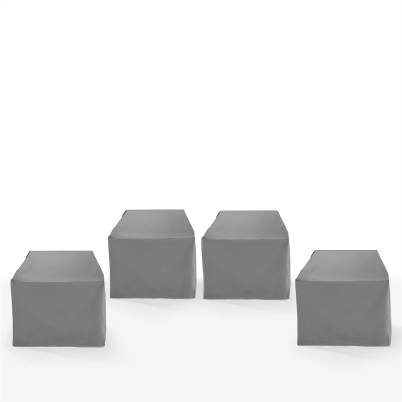 Crosley Furniture Covers Vinyl Outdoor Chair Cover in Gray (Set of 4)