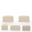 Crosley Furniture Covers 5-Piece Vinyl Outdoor Sectional Cover Set in Tan
