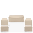 Crosley Furniture Covers 5-Piece Vinyl Outdoor Sofa Cover Set in Tan