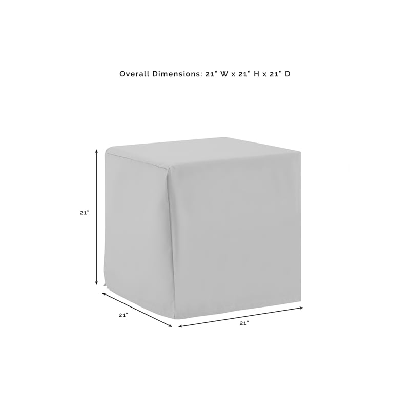 Crosley Furniture Covers 5-Pc Traditional Vinyl Outdoor Sofa Cover Set in Gray