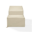 Crosley Furniture Covers 2-Piece Traditional Vinyl Outdoor Sofa Cover Set in Tan