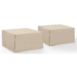 Crosley Furniture Covers Vinyl Square Table and Ottoman Cover in Tan (Set of 2)
