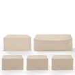 Crosley Furniture Covers 5-Piece Vinyl Outdoor Sectional Cover Set in Tan