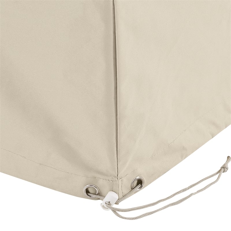 Crosley Furniture Covers 4-Piece Vinyl Outdoor Sofa Cover Set in Tan