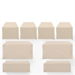 Crosley Furniture Covers 8-Piece Traditional Vinyl Outdoor Sofa Cover Set in Tan