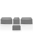Crosley Furniture Covers 4-Piece Vinyl Outdoor Sectional Cover Set in Gray