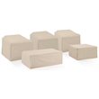 Crosley Furniture Covers 5-Piece Vinyl Outdoor Sectional Cover Set in Tan