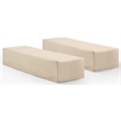 Crosley Furniture Covers Vinyl Outdoor Chaise Lounge Cover in Tan (Set of 2)