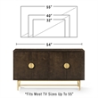 Crosley Furniture Blair Mid-Century Wood/Steel Sideboard in Dark Brown/Gold